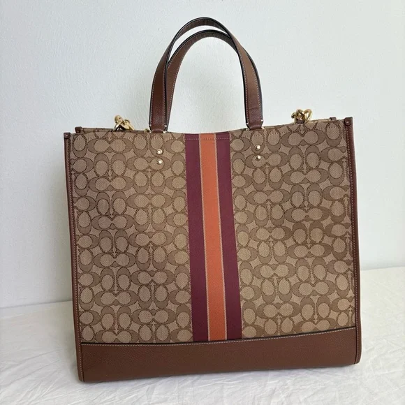 NWT COACH C8418 Dempsey Tote 40 In Signature Jacquard Stripe & Patch Bag Purse - Picture 6 of 17